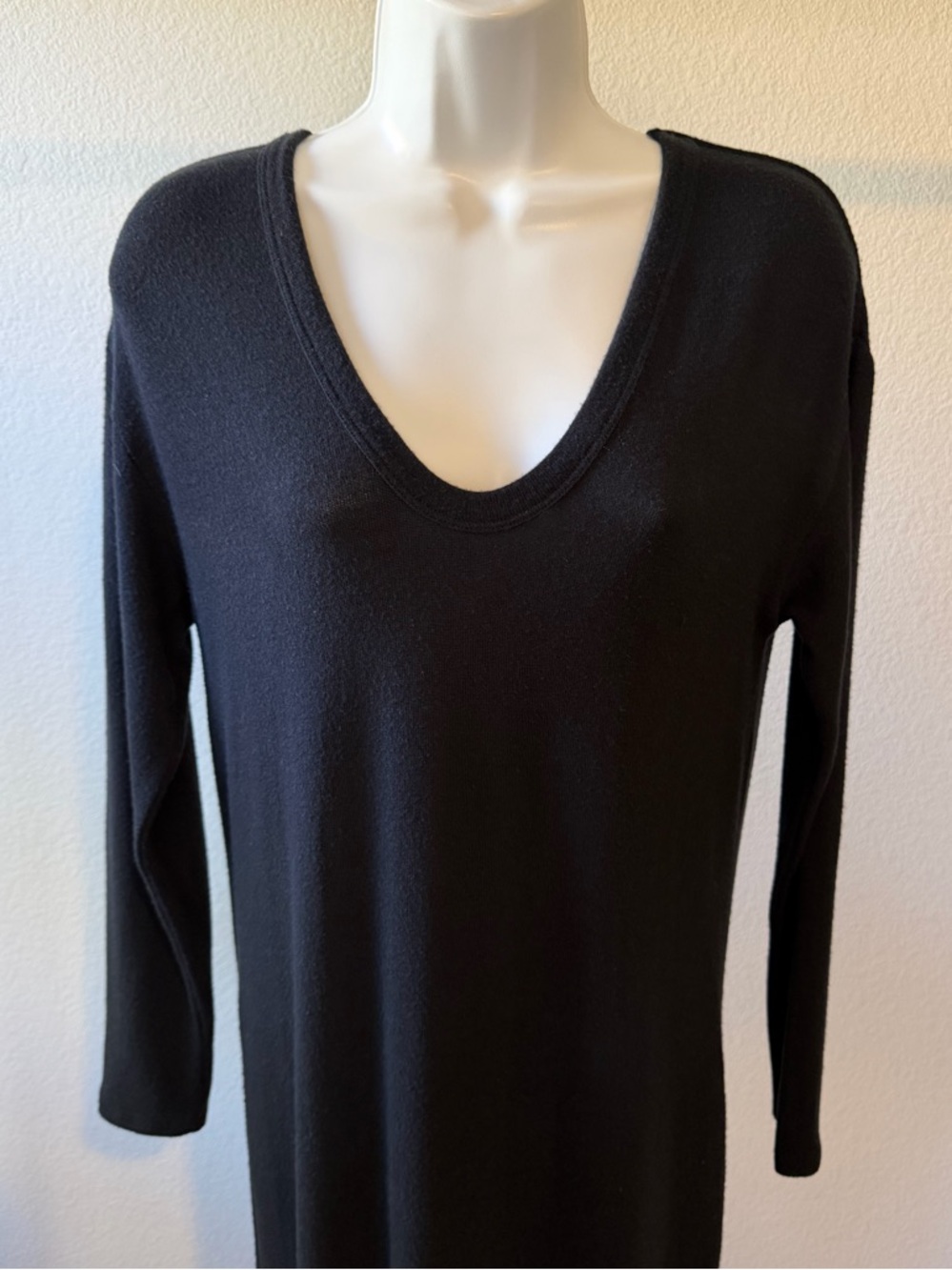 Enza Costa Scoop Neck Long Sleeve Midi Dress - Picture 2 of 7